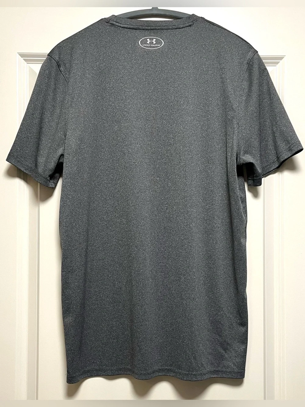 EUC Under Armour Mens UA Heatgear Comfy Gym Running Fitness Tee Heather Gray M